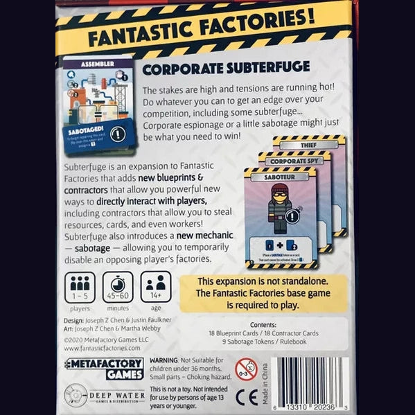 Fantastic Factories Subterfuge Expansion