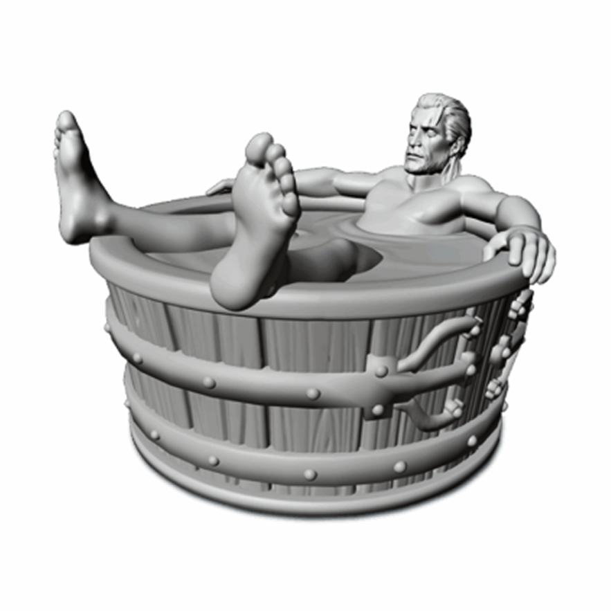 Unmatched: The Witcher : Geralt in Bathtub - Limited Promo Miniature