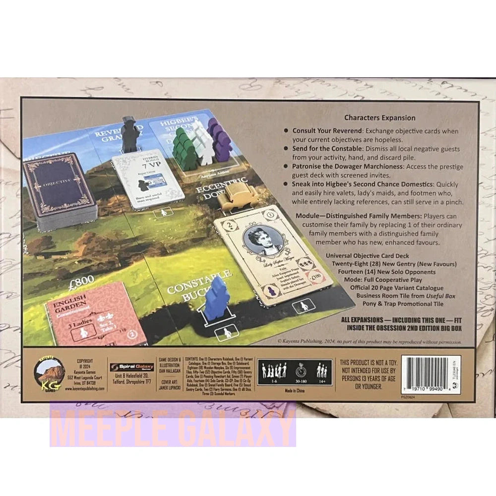 Obsession 2nd Edition: Characters Expansion