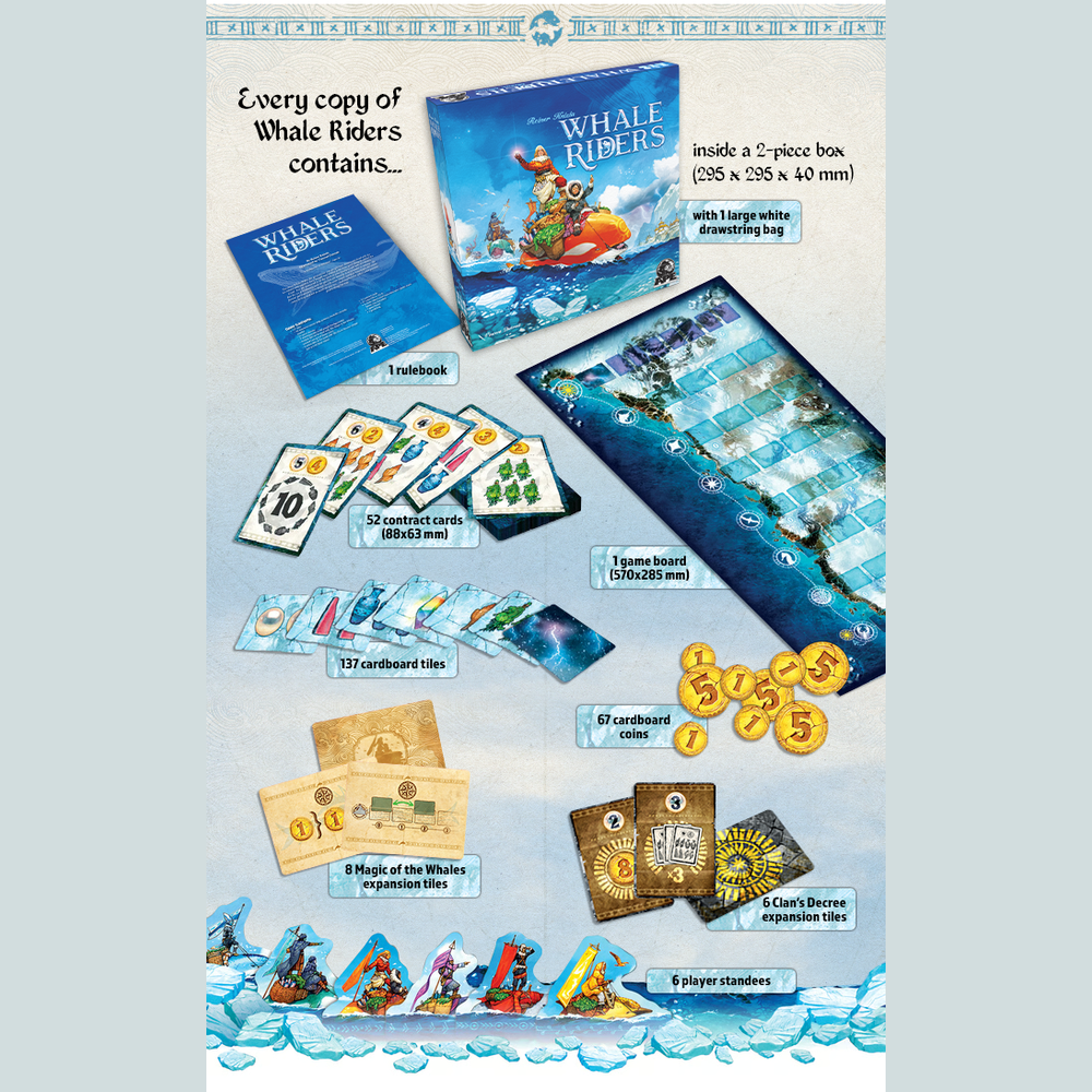 Whale Riders Board Game (Designed By Reiner Knizia)