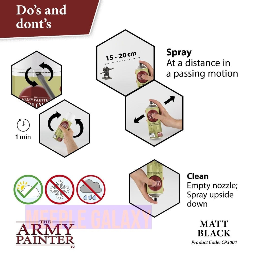 Army Painter Colour Primer - Matte Black
