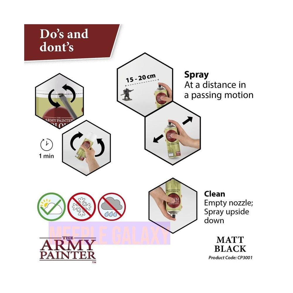 Army Painter Colour Primer - Matte Black