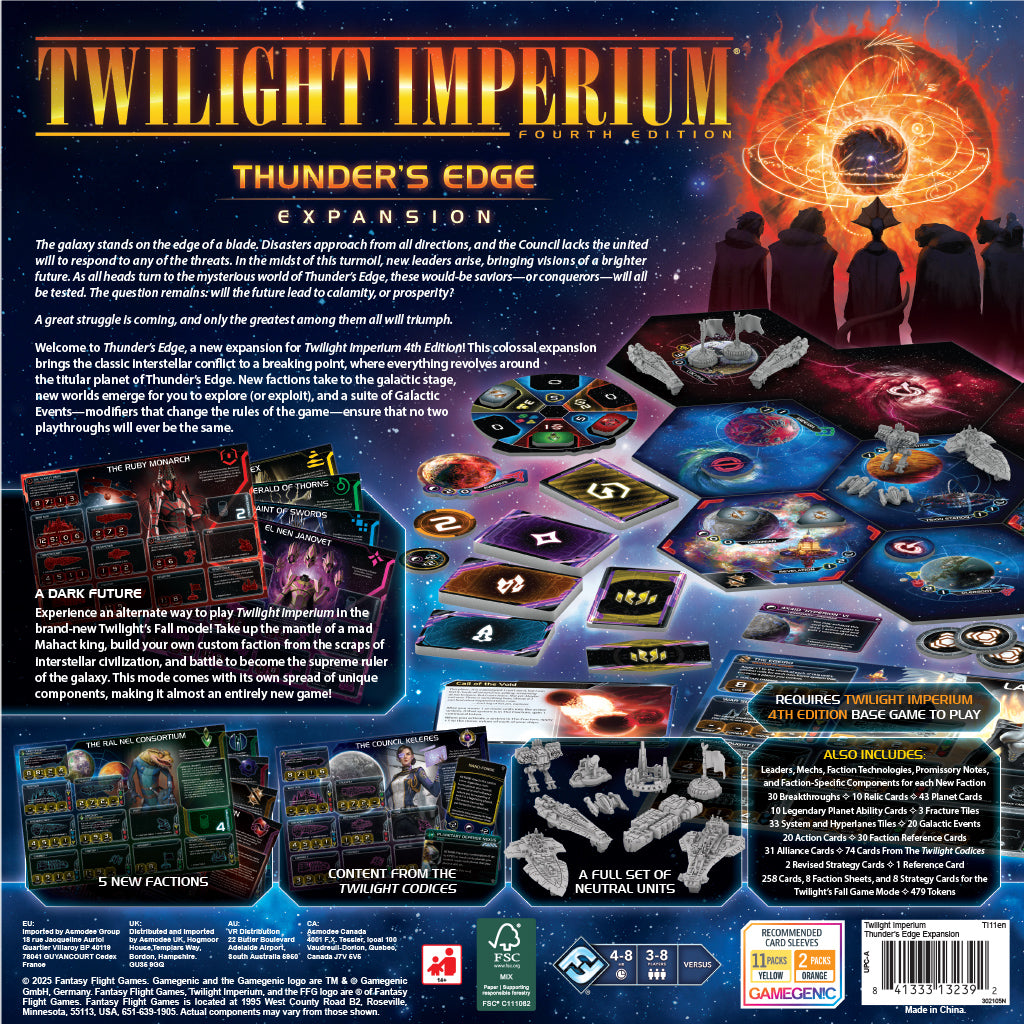 Twilight Imperium 4h Edition Thunders Edge Expansion (2025)